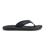 Dark blue thong sandal with textured strap and cushioned sole.